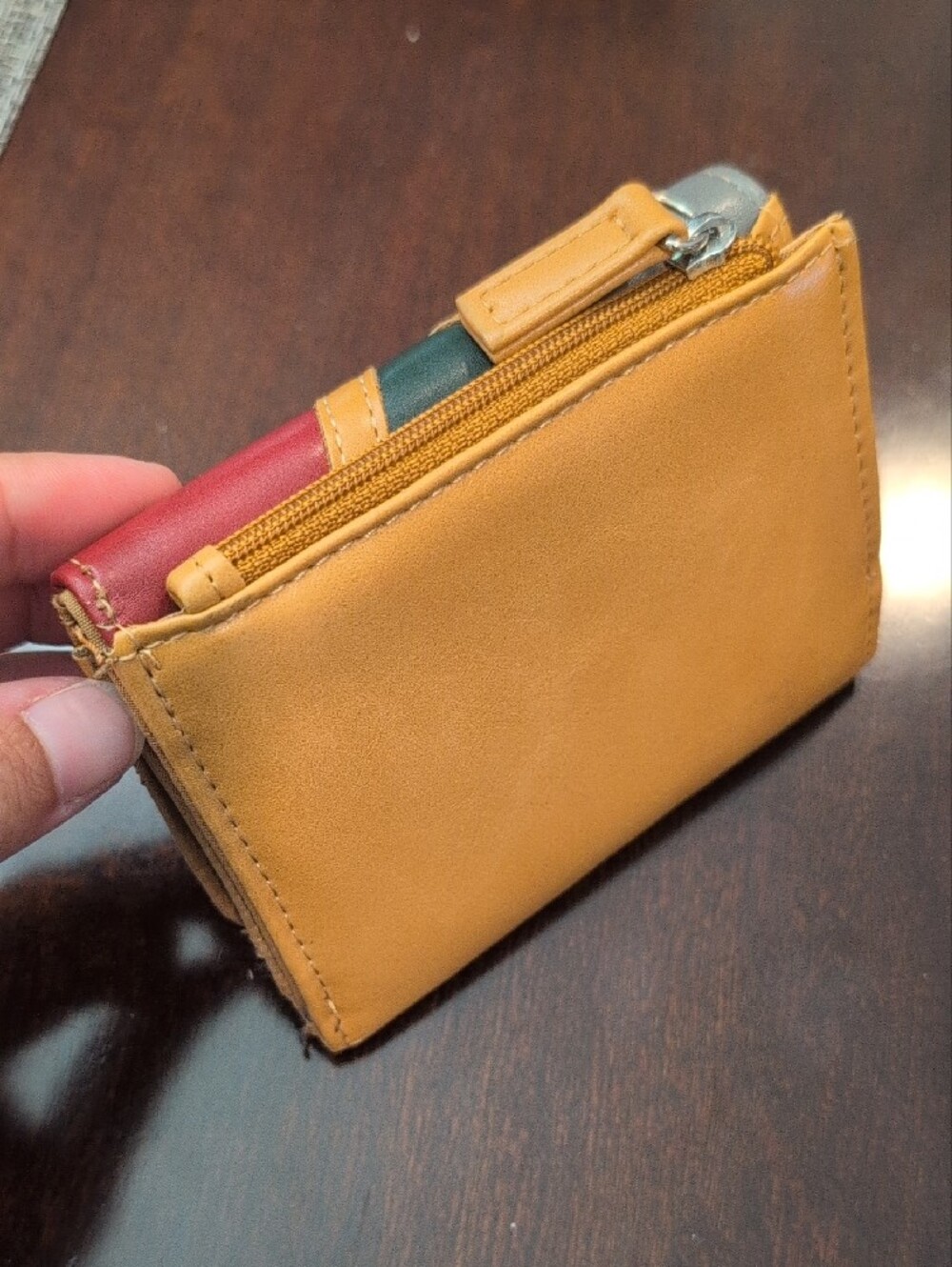 Colorblock Multi-Color Small Women's Wallet - Picture 3 of 3